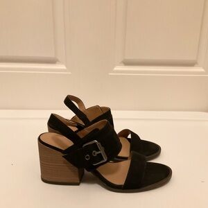 Black Block Heel Sandals